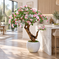 Pohon Bunga Bougainvillea Buatan dari Fiber Glass 1,4m Dekorasi Taman Elegan untuk Dalam Ruangan