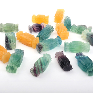 Vente en gros de bonbons en cristal naturel de haute qualité, bonbons en fluorite pour cadeau d'Halloween - Product Image 2