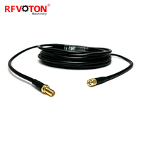 Cable Coaxial RP SMA Macho a RP SMA Hembra con Conector de Panel LMR200 para Antena WiFi, Router, Extensión Inalámbrica