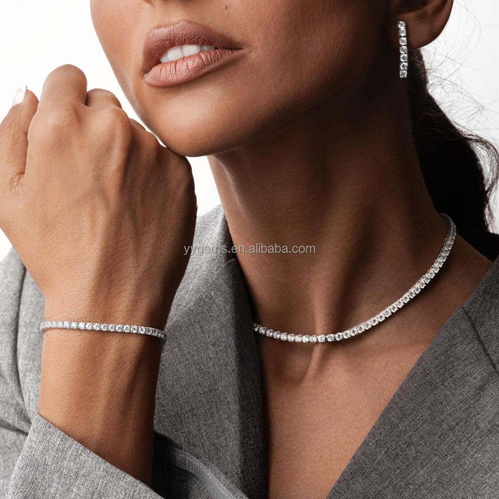 เพชรแล็บ 3 มม.-เงิน 925