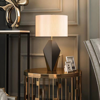Lampe de bureau LED de luxe, décoration nordique, lampe de chevet moderne, forme géométrique, polygone, hôtel, Table d'étude, lampe de lecture