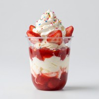 Vente flash : gobelets à glace jetables en forme de U, contenants transparents en plastique pour sundae