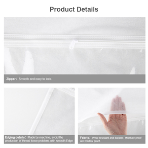 Sacs de vêtement Non tissés à fermeture éclair complète, 100 pièces, pour rgb, costumes, vêtements, manteau, veste, pull - Product Image 5