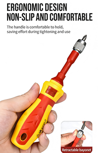 Tournevis multifonction rétractable 18-en-1 avec testeur <span class=keywords><strong>de</strong></span> tension, embouts multiples, manche en plastique, kit d'outils <span class=keywords><strong>de</strong></span> réparation domestique DIY - Product Image 6