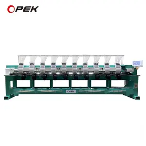 OPEK 10 Heads Industrial Embroidery Machine Computerized Automatic High Speed Multi Heads Embroidery Making Machine