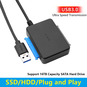 USB3.0 SATA kabel adaptor USB, jaket PVC kapasitas 16TB 150Mbps <span class=keywords><strong>Model</strong></span> baru tampilan LED untuk Hard Drive eksternal Laptop SSD DVD - Product Image 4
