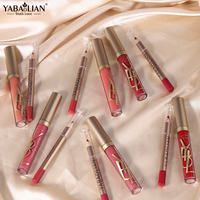 Gloss à lèvres hydratant de marque propre, maquillage liquide pour les lèvres OEM, vente en gros, brillant à lèvres transparent et riche, fini mat pur, hydratant, rose 2 en 1