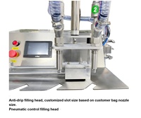 Machine de remplissage de sacs liquides semi-automatique à double tête à haut débit de 20 litres pour détergent, eau, 220V 110V, options d'emballage en bouteille