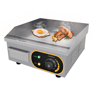 <span class=keywords><strong>Plancha</strong></span> électrique professionnelle de 14 pouces en acier inoxydable, petite taille, pour grillades et cuisson - Product Image 2