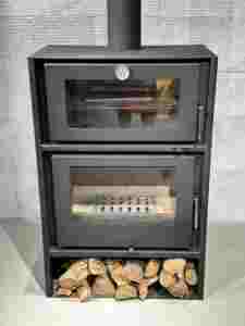 Poêle à bois autoportant en acier de style européen moderne PANSEE pour villa, salon, chauffage intérieur, écologique et durable - Product Image 2