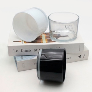 Fengjun โถเทียนแก้วใสพร้อมฝาปิดสีขาวมันวาว - Product Image 6
