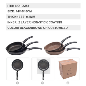 Sartén Económica Moderna <span class=keywords><strong>de</strong></span> Acero al Carbono <span class=keywords><strong>de</strong></span> 22 cm con Revestimiento Antiadherente para Cocina <span class=keywords><strong>de</strong></span> <span class=keywords><strong>Gas</strong></span> e Inducción, sin Tapa - Product Image 6