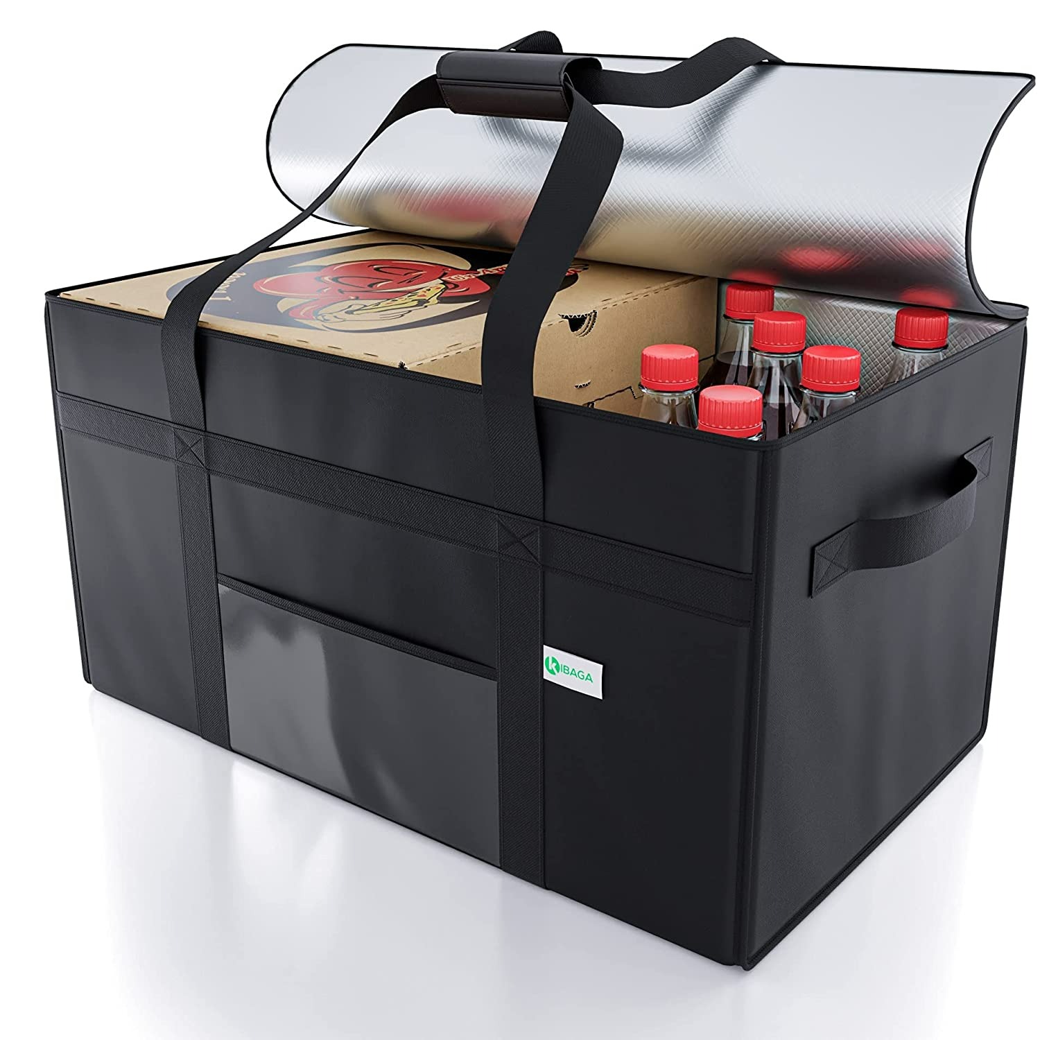 Изолированная сумка для доставки еды, водонепроницаемая сумка для подачи еды, сумка-холодильник