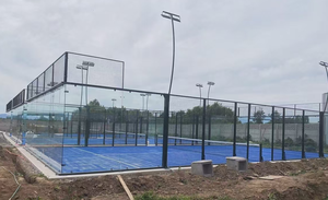 Terrain de padel panoramique Padel King, marque la plus vendue, avec raquettes et balles de padel offertes gratuitement - Product Image 3