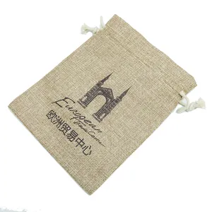 豆コーヒー用サックリネンジュート巾着カスタムロゴ卸売ジュートパンポーチ経済的な収納バッグ