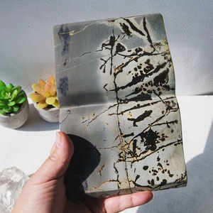 Sculpture de <span class=keywords><strong>livre</strong></span> en jaspe naturel, pierre précieuse polie, artisanat populaire, motifs uniques, haute qualité pour la décoration intérieure - Product Image 6