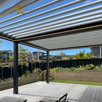 Pergola moderne en aluminium imperméable à l'eau avec toit inclinable automatique, abri solaire extérieur pour l'Australie et la Nouvelle-Zélande
