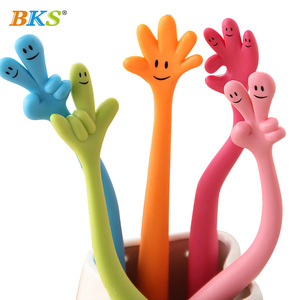 Nuova Penna a Sfera in Plastica Curva Arancione con Design Cartoon, Personalizzabile con Logo, Strumento di Scrittura all'Ingrosso, Inchiostro Nero, Marca <span class=keywords><strong>BKS</strong></span> - Product Image 1