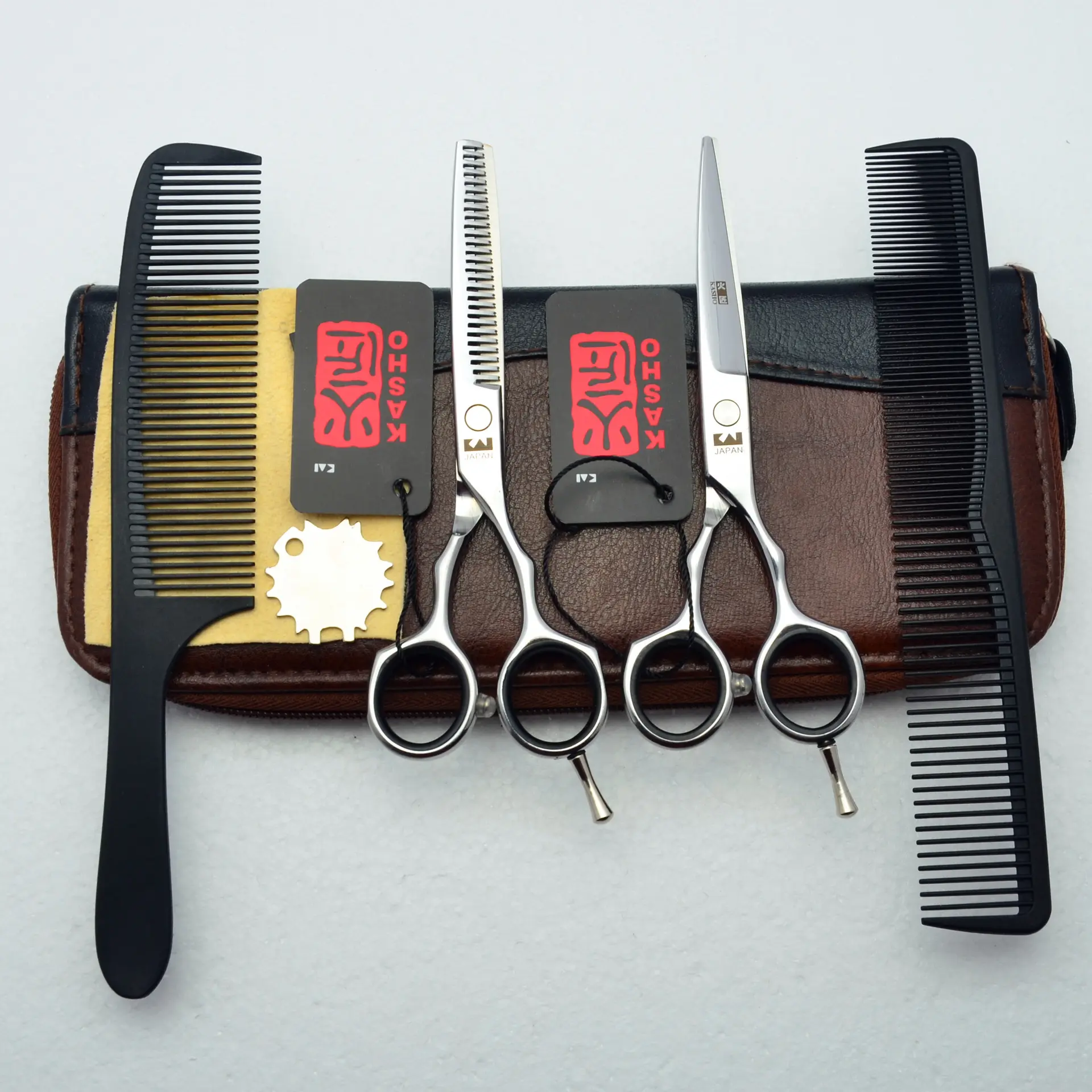 5.5 Inch Hairdressing Scissors, Barbershop Special Scissors, Stainless Steel Flat + Tooth Scissors Haircut Set