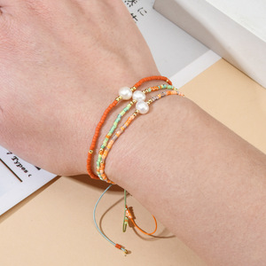 Bracelets d'amitié tissés à la main en perles naturelles et perles Miyuki, style bohème - Product Image 6