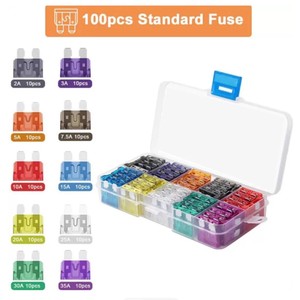 HYST 100PCS Made in China 2A-35A Medium-sized Auto <strong>Fuses</strong> 10 Specifications of Igniters Headlights <strong>air</strong> Conditioning <strong>Fuse</strong> Inserts - Product Image 1
