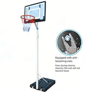 Panier de <span class=keywords><strong>basket</strong></span> portable pour enfants 32"*23" avec panneau PE+PET, hauteur réglable de 2,1 à 2,6 m - Product Image 2