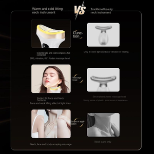 Appareil facial vibrant, modes chaud/froid, lumière 7 couleurs, micro-courant EMS, capteur automatique, soin quotidien de la peau - Product Image 5