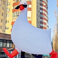 Modèle géant gonflable de canard ou d'oie blanc pour extérieur, sculpture d'animal de ferme avec logo personnalisé pour festival/publicité, décoration événementielle ou aquatique