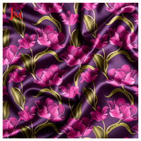 Tissu satiné 100 % polyester brillant, imprimé numériquement sur mesure, idéal pour les robes de mariée - Vente chaude