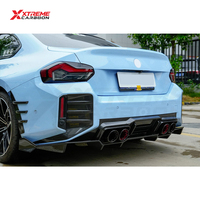Kit carrosserie style V en fibre de carbone sèche pour BMW G87 M2 : Lame de spoiler avant, séparateur de pare-chocs, extension de garde-boue, jupes latérales, diffuseur arrière et accessoires