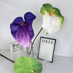 Meiyu Craft Flower Factory - Bouquet d'Anthurium Artificiel en Soie Mixte Haut de Gamme pour Mariage et Décoration Intérieure - Product Image 3