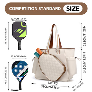 Bolsa de pickleball de alta gama para deportes al aire libre, bolso multifuncional con compartimento separado para zapatos y bolsa para pelotas de pickleball - Product Image 5