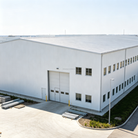 Structure en acier de haute qualité, atelier d'usine chinois moderne, immeuble de bureaux, garage, toilettes, panneau sandwich
