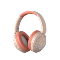 Casque sans fil supra-auriculaire, couleurs macaron personnalisées, boîte d'emballage avec logo, casque de jeu, son stéréo, casque confortable à porter