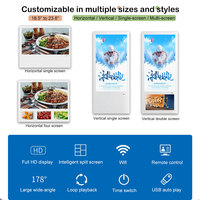 Dual Screen Indoor Wall Mounted Horizontal Vertical Elevator Shopping Mall Restaurant Lcd Advertising Display Digital Signage