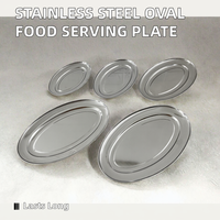 Yolecen Design classique ovale en acier inoxydable plateau à oeufs assiette à poisson plat de service technique de gravure plaque en métal de Style chinois