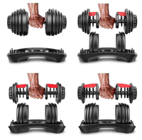 24KG/50LB Poids Libres Ensemble d'haltères Auto Rapide Réglable Équipement de Gymnastique Fabrication Fourniture