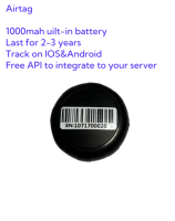 Localisateur Bluetooth AirTAG magnétique avec système de suivi en temps réel gratuit, application iOS, application Android, batterie 1000 mAh, dure 2 à 3 ans