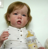 Nouvelle poupée de simulation de bébé réalistique, 55 cm, corps en coton et gel de sucre doux, poupée fille réaliste, pièces interchangeables, cadeau jouet