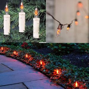 Ampoule classique de haute qualité en verre transparent en forme de bougie C18, ampoules à flamme vacillante pour la décoration de Noël, 120 V 3 W - Product Image 6