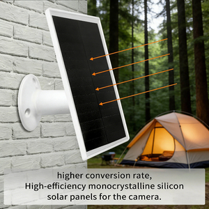 Panel Solar ALECTER Duradero de 8W de Alta Eficiencia para Cámara de Seguridad, IP66 Impermeable, 360° Soporte Ajustable con Doble Puerto USB-C y Micro - Product Image 2
