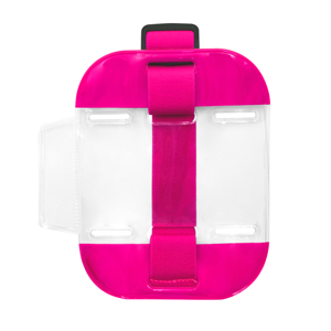 Porte-badge vertical en vinyle transparent avec sangle élastique - Product Image 2