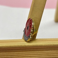 Emblemas de insignia chapados en oro de esmalte suave de aleación de Zinc Pin de solapa de Amapola roja con logotipo personalizado gratuito