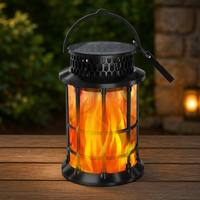 Lanterne solaire SHIZI à effet de flamme vacillante LED pour extérieur, étanche, pour camping, jardin, terrasse, décoration OEM