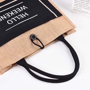 Bolsas de Compras de Yute, Arpillera y Cáñamo Hechas a Mano, Estilo Playa, Venta Caliente de Fábrica - Product Image 3