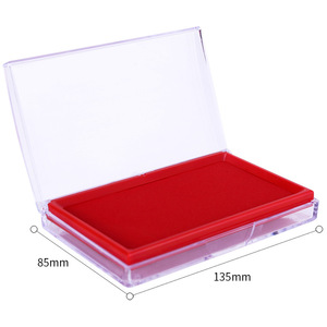 Deli Inkpad 9864 Large Red Quick Drying Stamp Pad For Office Use Square Shape PP Sponge 135x88x25mm - Product Image 2