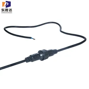 Customized Black PVC M22 Male Female Plug IP67 Industry Waterproof Electric LED Connectors