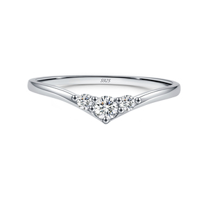 Exquisite S925 Sterling Silver Three Stone Moissanite <b>Ring</b> Round Brilliant Cut Prong Setting Classic Women's Engagement <b>Ring</b> - Product Image 1