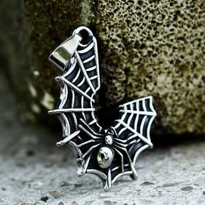 Collar con colgante de telaraña chapado en plata antigua, estilo neogótico, joyería unisex de aleación para uso diario - Product Image 3