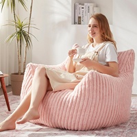Fauteuil Poire XXL pour Adultes avec Accoudoirs, Mousse Déchiquetée à Haute Résilience, Canapé de Sol Relaxant pour Salon et Gaming